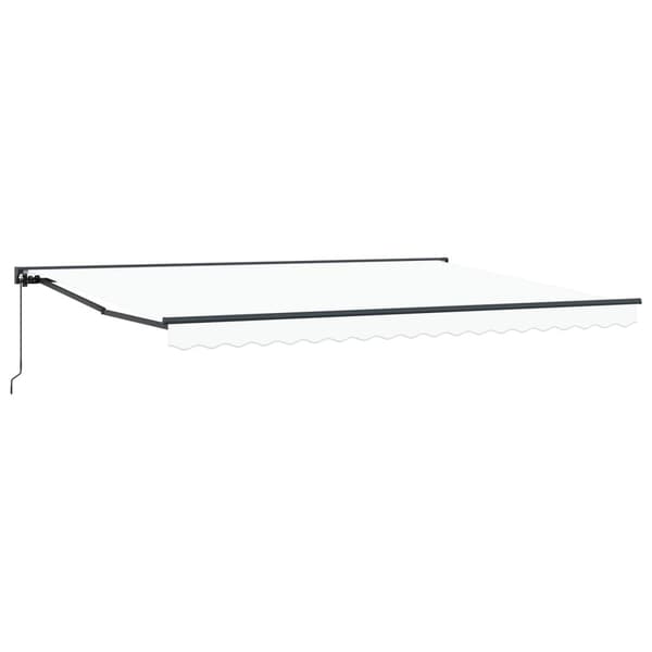 Manuell Utdragbar Markis Vit 4,5 × 3,5 m