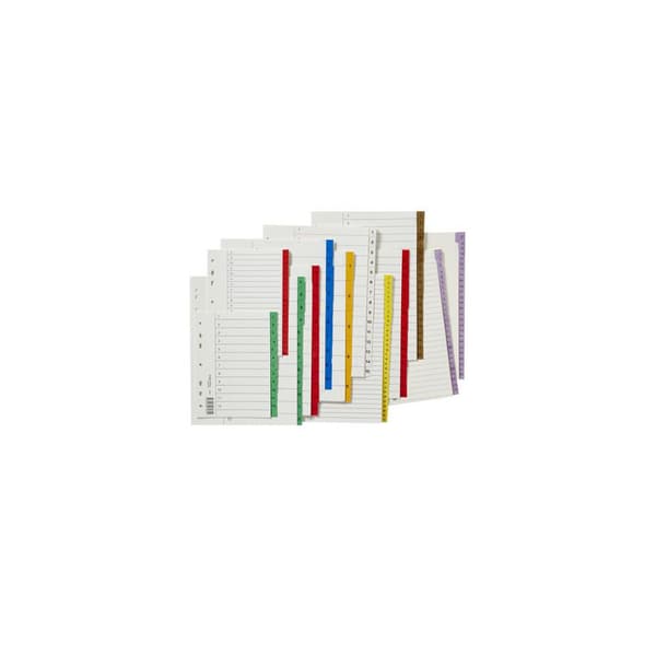 Pappregister BRIGHTOFF. 1-12 grön 10/fp