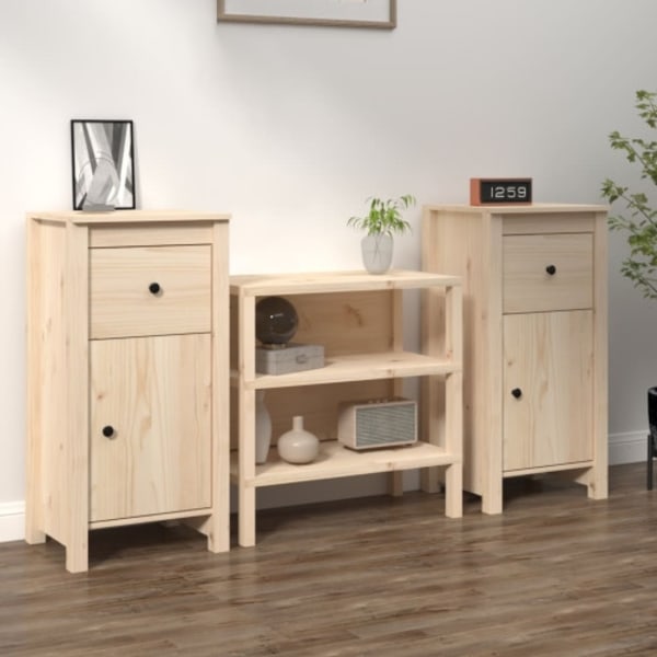 Skänkar 2 st 40x35x80 cm massiv furu
