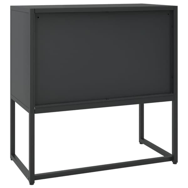 Skänk svart 75x35x75 cm stål