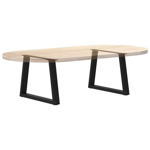 Soffbordsben V-formade 2 st svarta 70x(42-43,3) cm stål