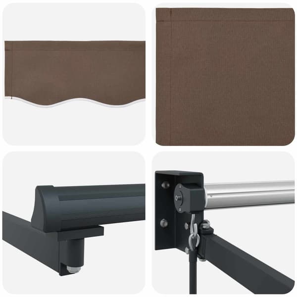 Utdragbar markis Taupe 4 × 3 m 100% Polyester och Aluminium