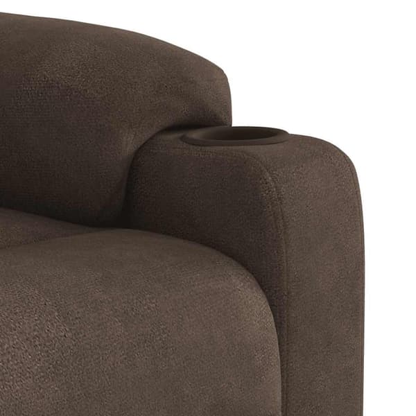 Elektrisk massagefåtölj mörkgrå mikrofibertyg