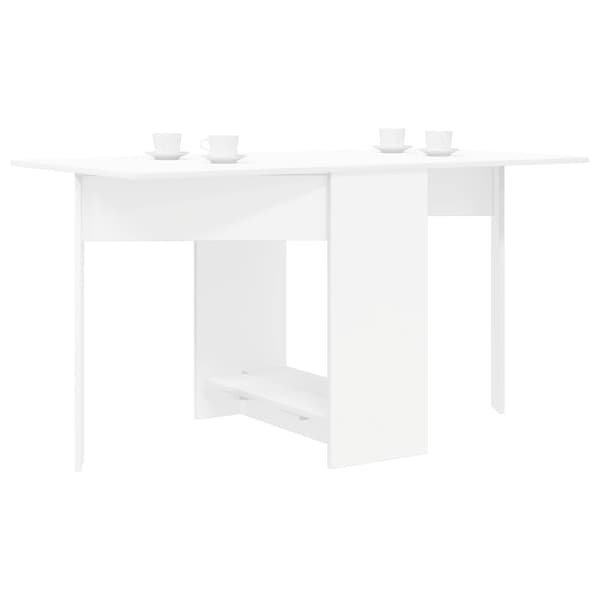 Matbord 138 x 70 x 73,5 cm Konstruerat trä Vit Rektangulär