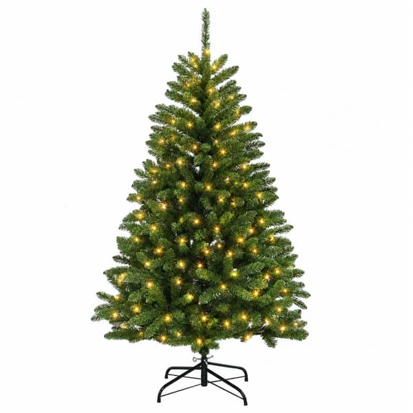 Plast Hingad Julgran 120 cm 150 LED-lampor Varmvit