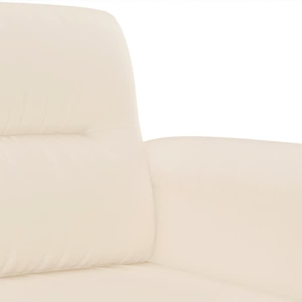 Soffgrupp med kuddar 3 delar Beige mikrofibertyg