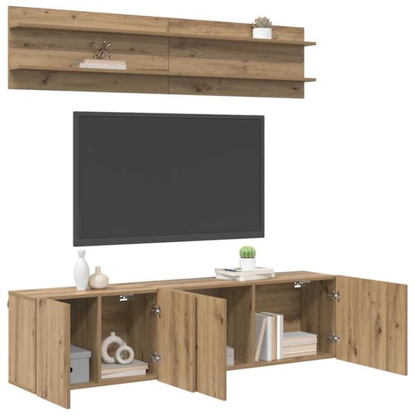 TV Enheter Väggmonterad 6 pcs artisan ek Konstruerat trä