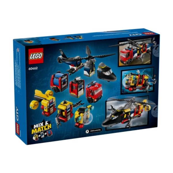 LEGO City 60462 - Helikopter, brandbil & ubåt remix - byggsats