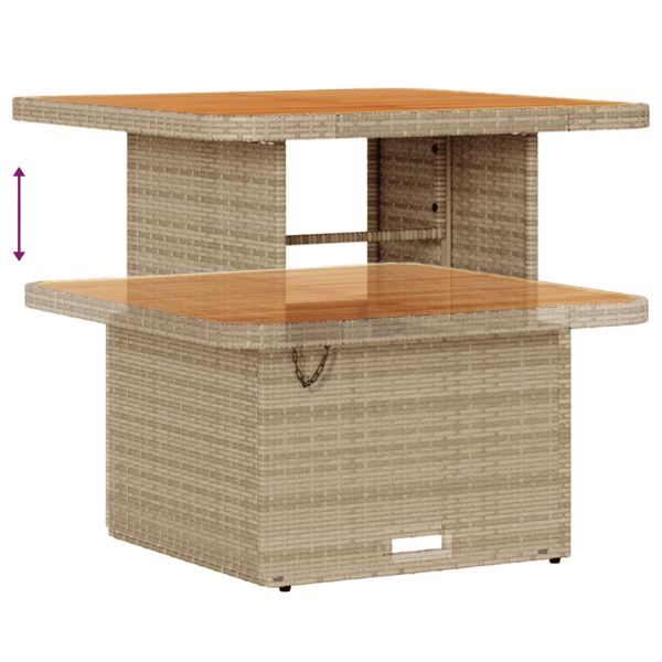 Trädgårdsoffset 9 st 8-Antal sittplatser Beige Poly rattan