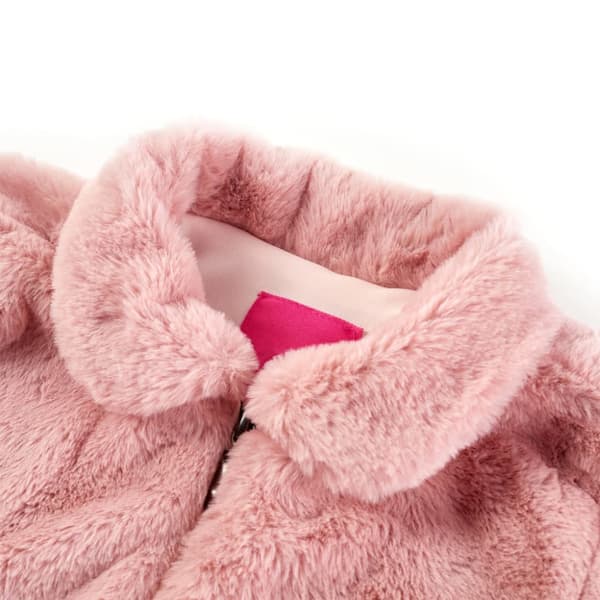 Kappa för barn konstpäls rosa 92