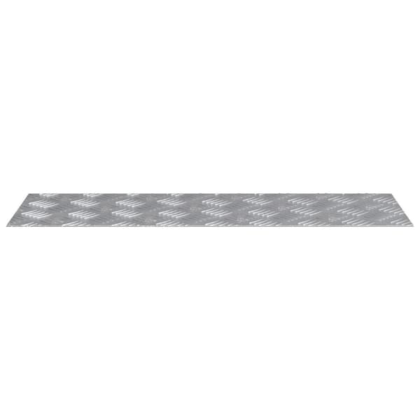 Trappsteg Rektangulär 2 pcs Silver 75 x 25 cm Aluminium