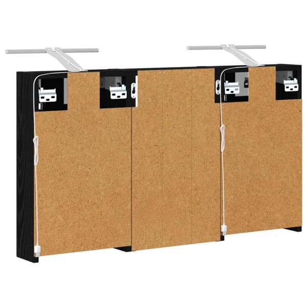 Badrumsskåpsset 3 st 90 x 10,5 x 50 cm Konstruerat trä