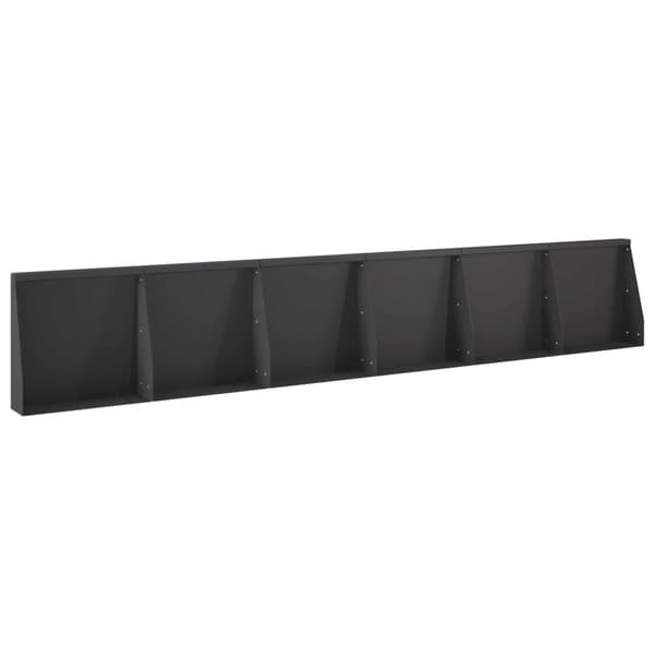 Stödvägg 6 st 40 x 12 x 30 cm Stål Svart