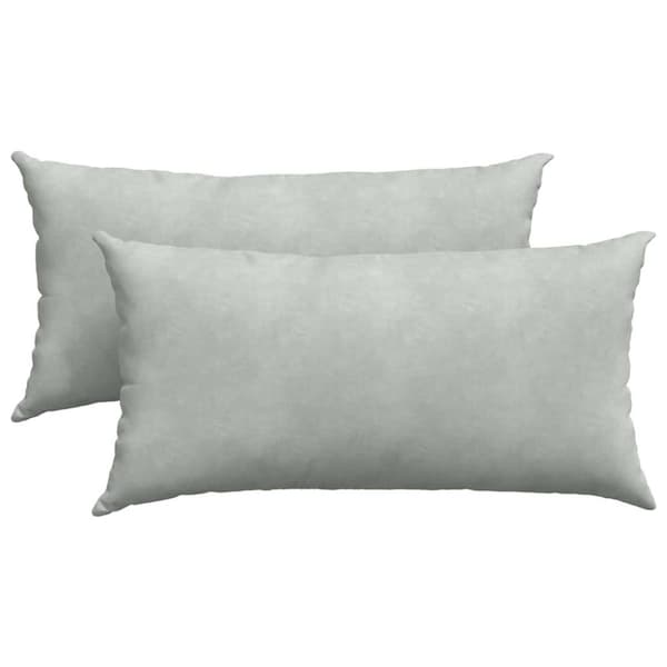 Sofakuddar 2 pcs Ljusgrå 80 x 40 cm Kordread tyg