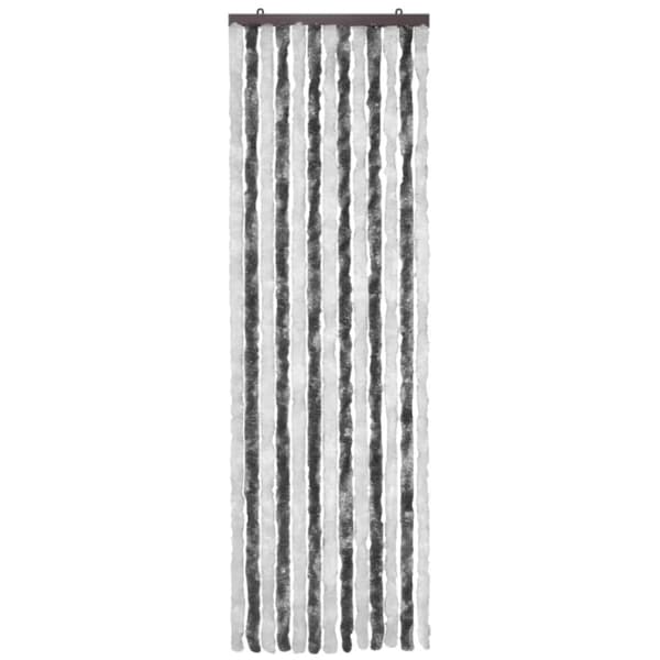 Insektsdraperi grå och vit 56x185 cm chenille