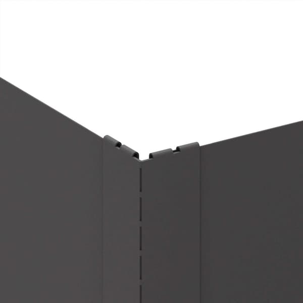 Kant för gräsmatta 4 pcs 100 x 100 x 20 cm Stål Svart