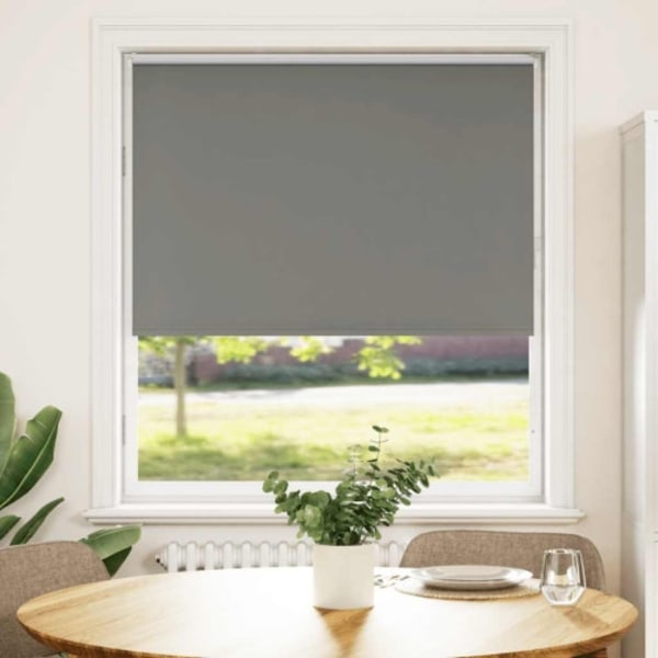 Rullgardin mörkläggning grå 90x130 cm tyg bredd 85,7 cm