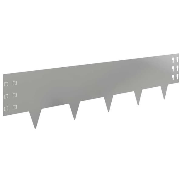 Kant för gräsmatta 20 pcs 100 x 25 cm Stål Silver