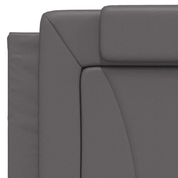 Bed Frame "Viana" with LED without Mattress Grey 100x200 cm