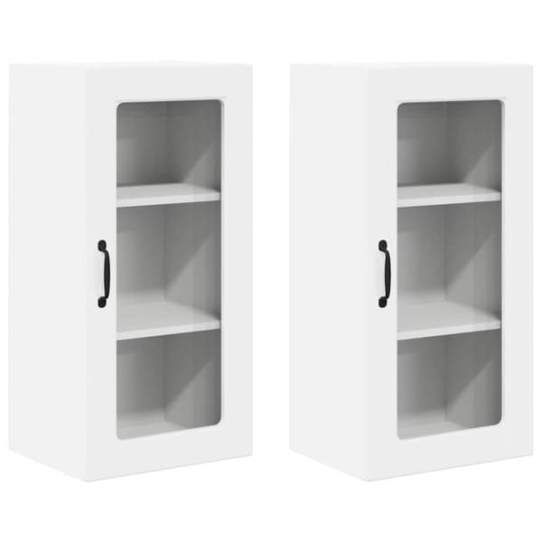 Köksskåp Lucca 2 pcs Vit högglans 40 x 31 x 80 cm