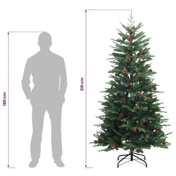Plast Hingad Julgran 210 cm 300 LED-lampor Varmvit PE & PVC