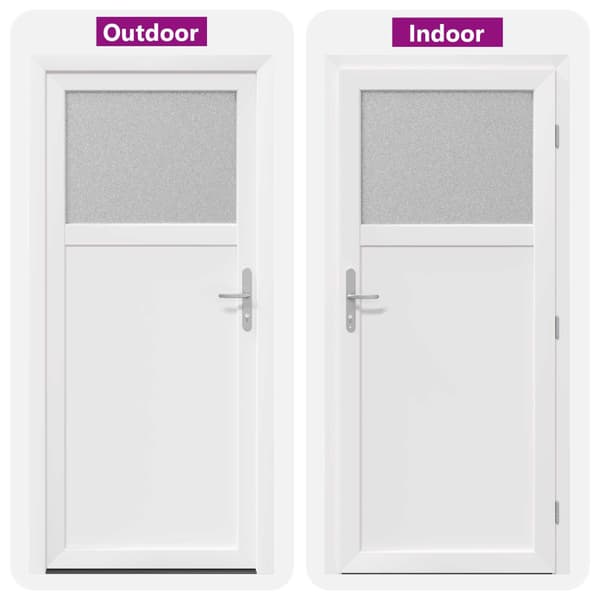 Sidentré Dörr Vit 98 x 198 cm PVC