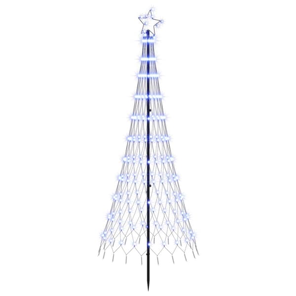 LED Julgran 180 cm 230 LED-lampor Blå Järn Svart