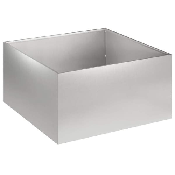 Trädgårdsplanterare 2 st Silver 40 x 40 x 30 cm Rostfritt stål