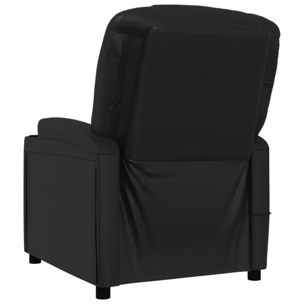 Massagefåtölj svart konstläder