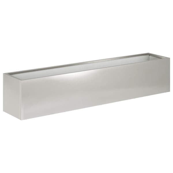 Trädgårdsplanterare Silver 100 x 20 x 20 cm Rostfritt stål