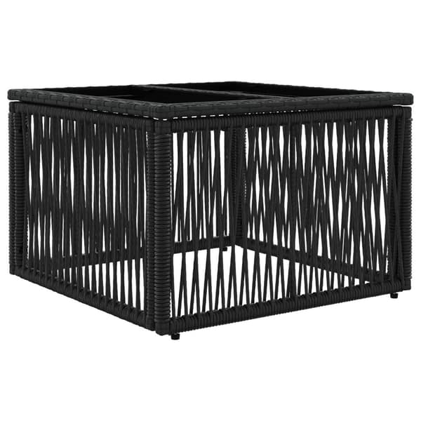 Trädgårdsoffset 8 pcs Svart konstrotting