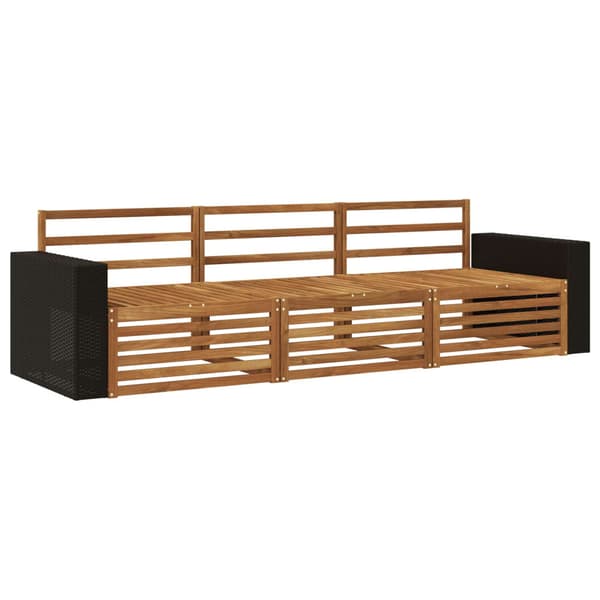 Utomhussoffset 3 pcs Naturlig Massivt Akaciaträ