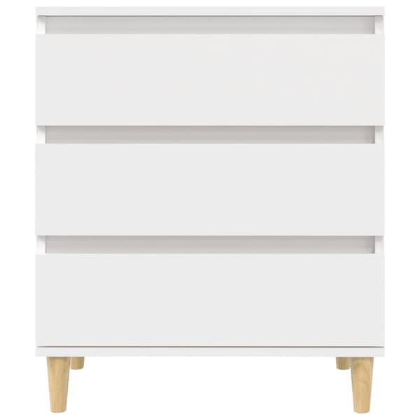 Byrå vit 60x35x70 cm konstruerat trä