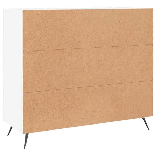 Skänk vit 90x34x80 cm konstruerat trä