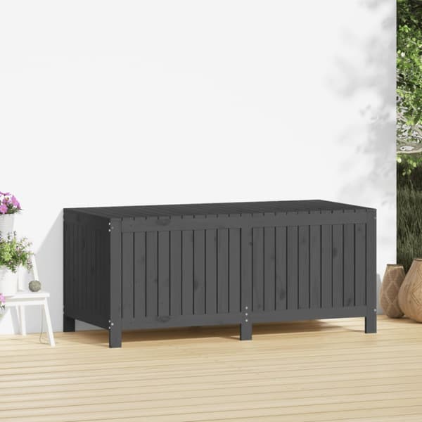 Dynbox grå 147x68x64 cm massiv furu