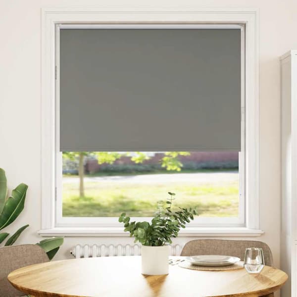 Rullgardin mörkläggning grå 100x175 cm tyg bredd 95,7 cm