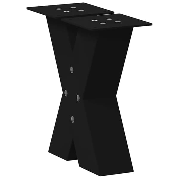 Soffbordsben X-formade 2 st svarta 30x(30-31) cm stål
