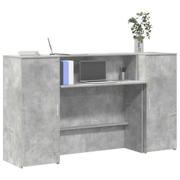 Receptionsdisk betonggrå 180x50x103,5 cm konstruerat trä