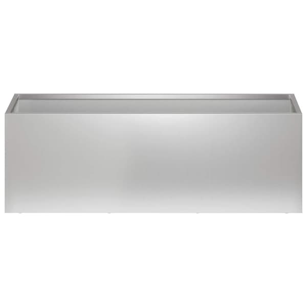 Trädgårdsplanterare 2 st Silver 40 x 20 x 20 cm