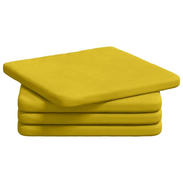 Sittkuddar 4 pcs Gul 40 x 40 x 3 cm Sammet