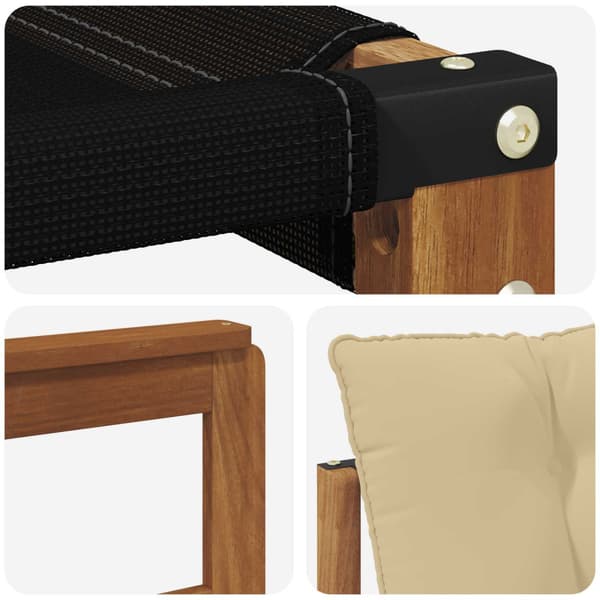 Utomhussoffset med kudde 7 pcs Naturlig och Beige