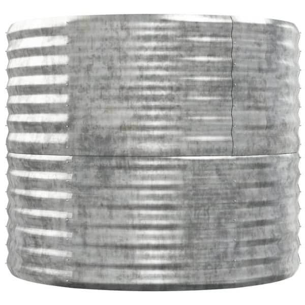 Odlingslåda galvaniserat stål 152x80x68 cm silver