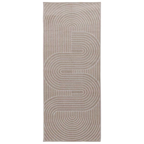 Inomhus och utomhus matta PALMERAS Beige 80 x 200 cm Polyester