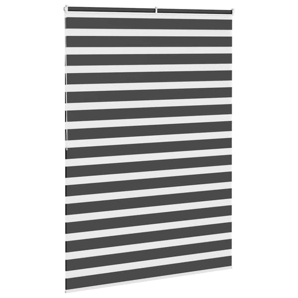 Rullgardin zebra svart 165x200 cm tyg bredd 160,9 cm polyester