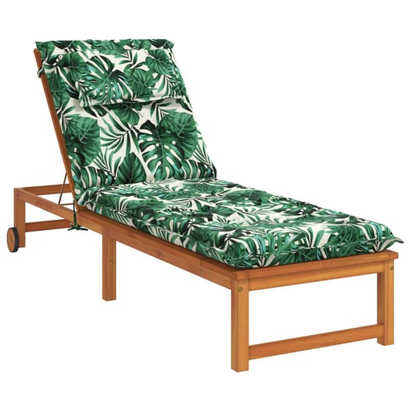 Solstol Kudde GEMERT 100% Polyester Bladmönster 190 x 50 x 9 cm