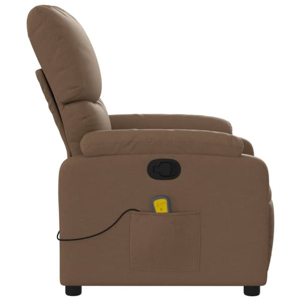 Massagefåtölj brun tyg