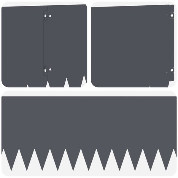 Kant för gräsmatta 10 pcs 103 x 30 cm Stål Antracit
