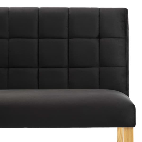 Bänk 140 cm svart sammet