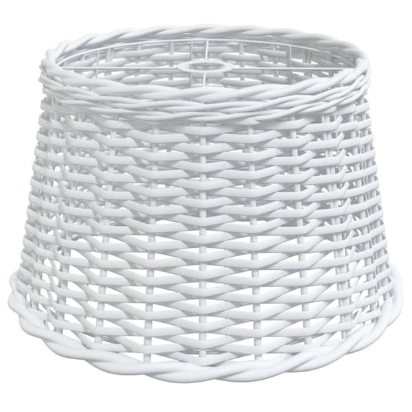 Lampskärm vit Ø45x28 cm korgmaterial