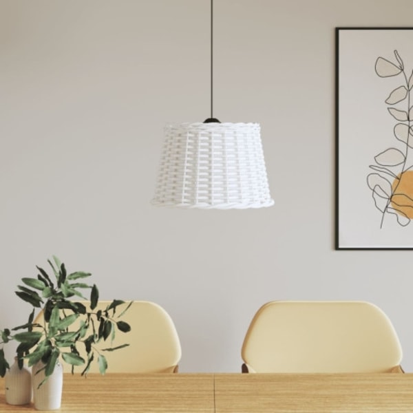 Taklampskärm vit Ø40x26 cm korgmaterial